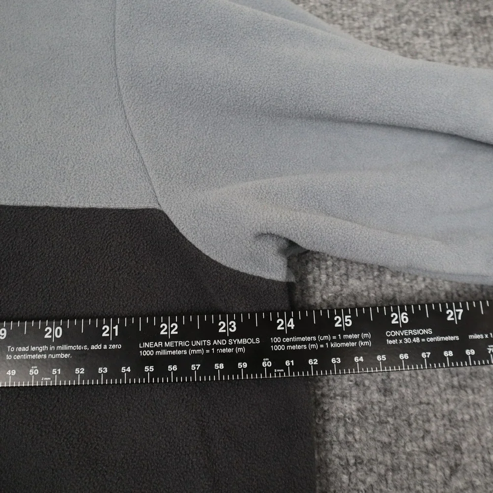 Columbia‎ Mens Fleece Snap Pullover Foster Creek Gray Black Red Sweatshirt Large - Picture 8 of 11